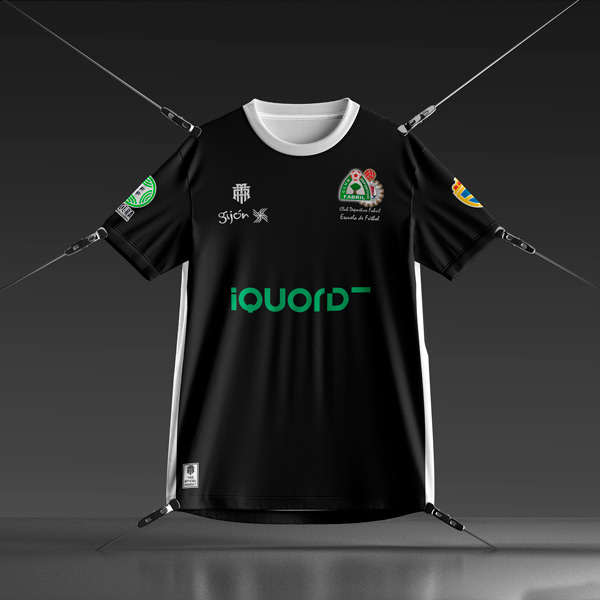 Equipación de fútbol personalizada Fabril frontal versión portero