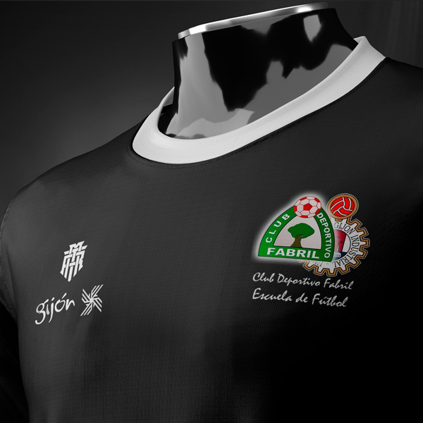 Detalle de equipación personalizada Fabril en maniquí zoom versión portero