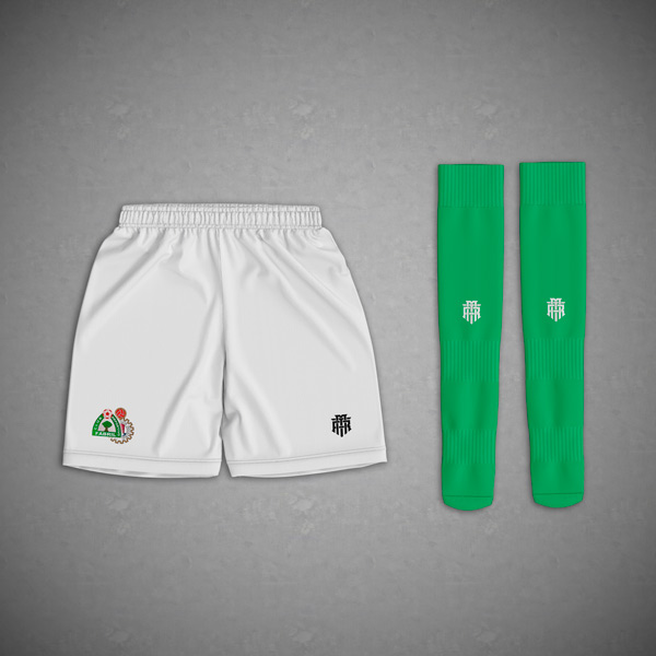 Short y medias de fútbol personalizados Fabril frontal