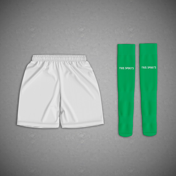 Short y medias de fútbol personalizados Fabril trasera