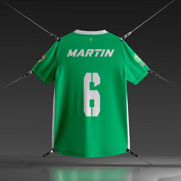 Equipación de fútbol personalizada Fabril trasera